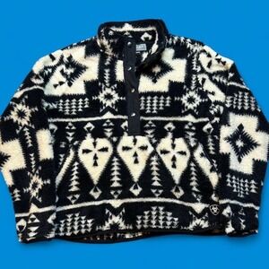 Ariat Women's Ariattek Berber Southwestern Sherpa Fleece Pullover medium